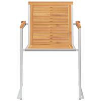 Tuinstoelen 6 st met kussens massief teakhout - thumbnail