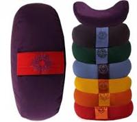 Yogi & Yogini Meditatiekussen Violet Halve Maan Katoen - 7e Chakra - - thumbnail