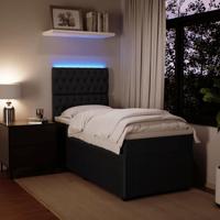 Boxspring met matras fluweel zwart 140x190 cm - thumbnail