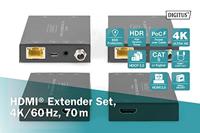Digitus DS-55506 HDMI / RJ45 Adapter [1x HDMI-bus - 2x HDMI-bus] Zwart 4K UHD - thumbnail