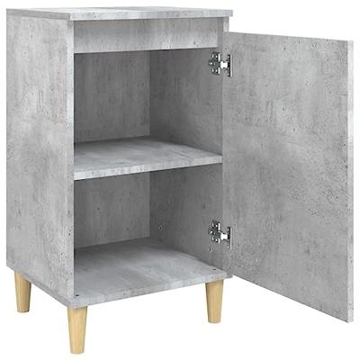 Nachtkastje 40x35x70 cm bewerkt hout betongrijs