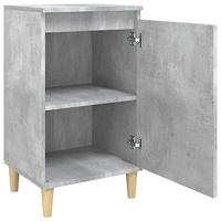 Nachtkastje 40x35x70 cm bewerkt hout betongrijs - thumbnail