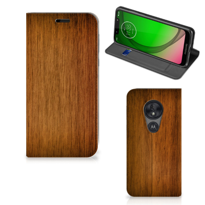 Motorola Moto G7 Play Book | Wallet Case | Donker Hout