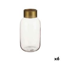 Vaas Roze Gouden Glas 11,5 x 24 x 11,5 cm (6 Stuks) - thumbnail