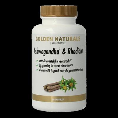 Golden Naturals Ashwagandha & Rhodiola Complex Capsules