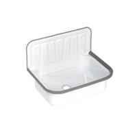 Plieger Uitstortgootsteen Plaatstaal 50.3X33 cm Wit - Zonder Emmerrooster - thumbnail