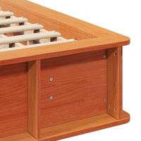 Bedframe met opslag Wasbruin 120 x 190 cm Hout - thumbnail