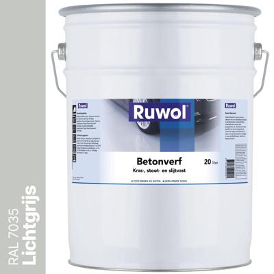 Ruwol Betonverf Lichtgrijs (RAL 7035) 20 liter