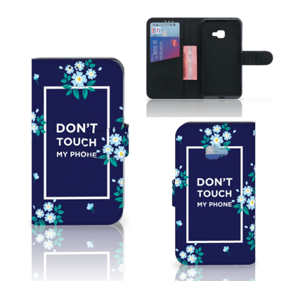 Samsung Galaxy Xcover 4 | Xcover 4s Portemonnee Hoesje Flowers Blue DTMP Samsung Galaxy Xcover 4 | Xcover 4s Portemonnee Hoesje Flowers Blue DTMP