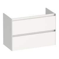 Brauer Inspire - Onderkast Ondiep - 80 cm - met 2 Softclose Lades Greeploos en 1 Sifon Uitsparing - Hoogglans Wit - thumbnail