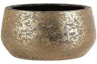 Clemente pot round gold h15,5xd19,5 cm stenen binnenpot Mica Decorations - Mica decorations - thumbnail
