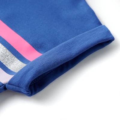 Kinderjurk met trekkoord 116 kobaltblauw Kinderjurk met trekkoord 116 kobaltblauw