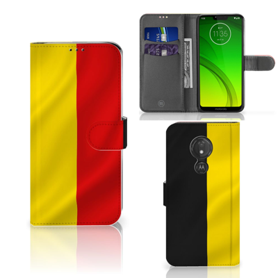 Motorola Moto G7 Power | Bookstyle Case | Belgische Vlag Motorola Moto G7 Power | Bookstyle Case | Belgische Vlag