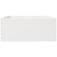 Plantenbak 110x110x49,5 cm massief grenenhout wit - thumbnail