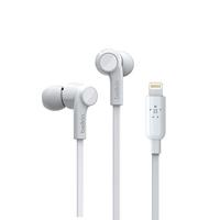 Belkin Rockstar hoofdtelefoon voor iPhone met Lightning-aansluiting (hoofdtelefoon ontworpen voor iPhone XS, XS Max, XR, 8/8 Plus etc) Eén maat Wit. - thumbnail