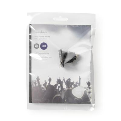 Bevestiging voor XLR-behuizing | XLR 3-pins female | Zwart