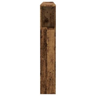 Hoofdbordkast 200x18,5x102,5 cm bewerkt hout oud houtkleurig