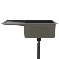 VidaXL Gootsteen handgemaakt roestvrij staal zwart - thumbnail