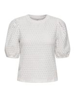 Only Onlelisa S/s O-neck Top Box Jrs T-shirts Cloud Dancer - thumbnail