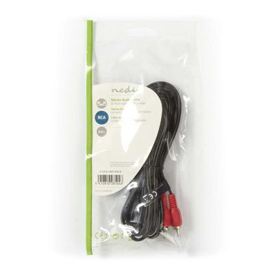 Stereo-Audiokabel | 2x RCA Male - 2x RCA Male | 3,0 m | Zwart