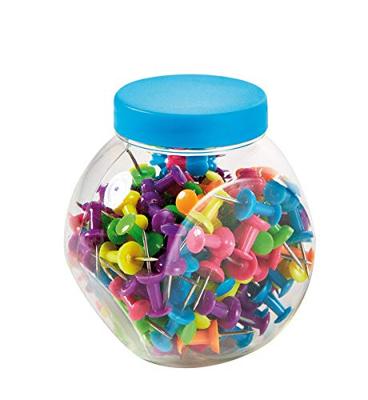 Van Der Doelen Alco al-6600-26 pushpin 150 st in schroefdop-box neon-kleur