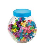 Van Der Doelen Alco al-6600-26 pushpin 150 st in schroefdop-box neon-kleur - thumbnail