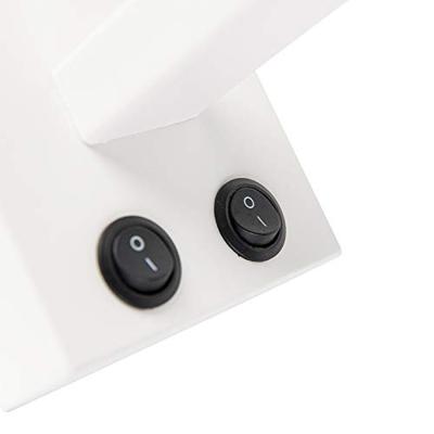 QAZQA Moderne wandlamp wit met zwarte kap - Brescia