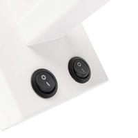 QAZQA Moderne wandlamp wit met zwarte kap - Brescia - thumbnail