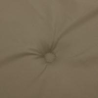 Stoelkussens 2 st lage rug 100x50x4 cm stof gemleerd taupe - thumbnail