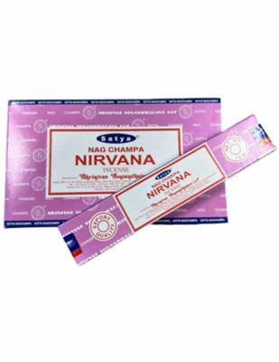 Satya Nirvana wierook 12 pakjes 15 gram per pakje Satya Nirvana wierook 12 pakjes 15 gram per pakje