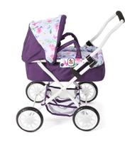 Kleine Poppenwagen Smarty - Flowers Lila - thumbnail