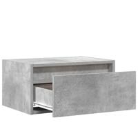 Nachtkastjes met LED's 2 st wandgemonteerd betongrijs - thumbnail