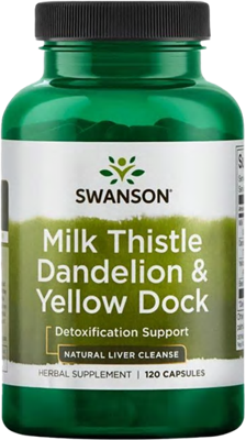 Milk Thistle, Dandelion, Yellow Dock | Swanson | 120
