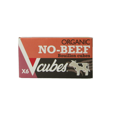 Vcubes Bouillonblokjes no beef bio 72 Gram