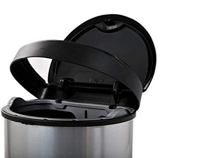 Curver decobin afvalbak ovaal push 40 liter zilver metallic Curver decobin afvalbak ovaal push 40 liter zilver metallic