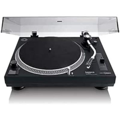 Giradischi Lenco (Black L-3808) Trazione Diretta Con Uscita Usb Preamplificatore