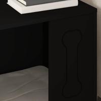Hondenhuis Zwart 44 x 42 x 49 cm Bewerkt hout - thumbnail