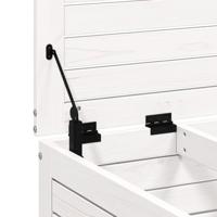 Tuinvoetenbank 62x63,5x32 cm massief grenenhout wit - thumbnail