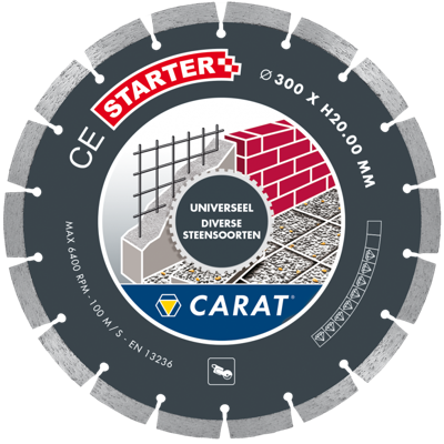 Carat DIAMANTZAAG UNIVERSEEL Ø300x20,00MM, CE STARTER - CES3002000 - CES3002000