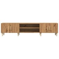 Tv-meubel 180x31,5x40 cm bewerkt hout artisanaal eikenkleurig - thumbnail