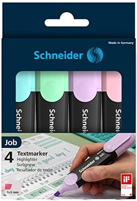 Schneider S-115098 Highlighter Job Pastel Kleur Ass. Etui A 4st.