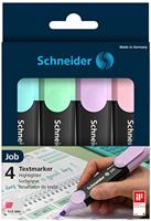 Schneider S-115098 Highlighter Job Pastel Kleur Ass. Etui A 4st. - thumbnail