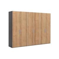 Goossens Kledingkast Easy Storage Ddk, Kledingkast 304 cm breed, 220 cm hoog, 6x draaideur - thumbnail