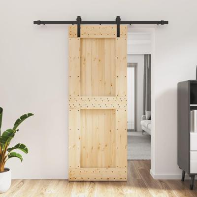 Schuifdeur met beslag 80x210 cm massief grenenhout