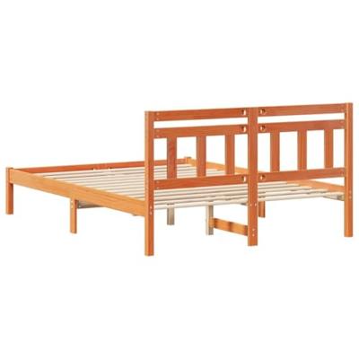 Bedframe met hoofdeinde Bruin Massief grenenhout