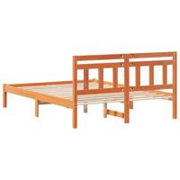 Bedframe met hoofdeinde Bruin Massief grenenhout - thumbnail