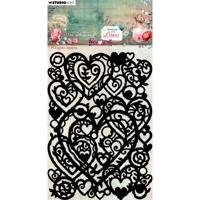 Studio Light • jenine's mindful art mask sending you love filigree hearts - thumbnail