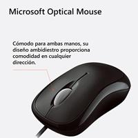Microsoft Basic Optical Mouse muis Ambidextrous USB Type-A Optisch 800 DPI - thumbnail