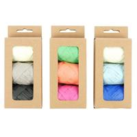 Lint raffia assorti oranje groen roze | 6 stuks - thumbnail