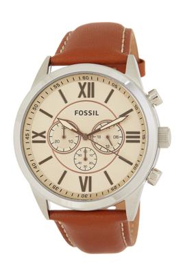 Horlogeband Fossil BQ2088 Leder Cognac 26mm